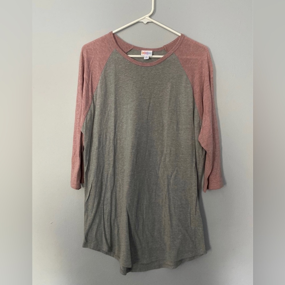Lularoe xl gray and pink shirt